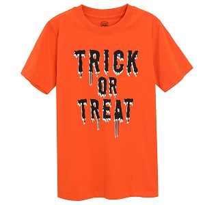 Orange short sleeve 'Trick or Treat' T-shirt