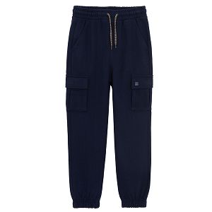 Blue cargo jogging pants