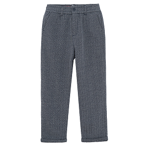 Grey trousers with pleats