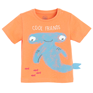 Orange T-shirt with Cool Friends print