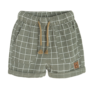 Olive shorts with cord