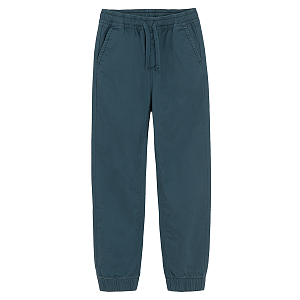 Blue grey sweatpants with cord