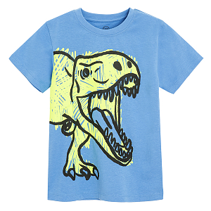 Blue T-shirt with dinosaur print