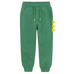 Green sweatpants with dinosaurs style