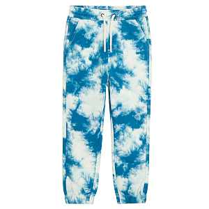 Φόρμα με εφέ tie dye λευκό και μπλε