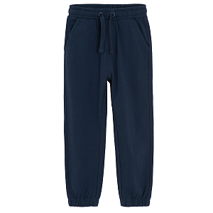 Dark blue jogging pants with cord
