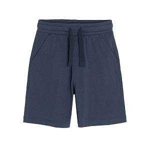 Dark blue long shorts with cord
