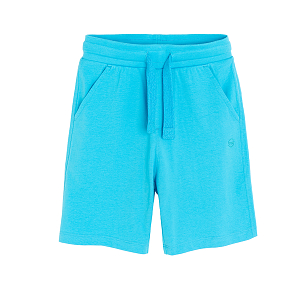 Turquoise long shorts with cord