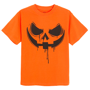 Μπλούζα πορτοκαλί κοντομάνικη HALLOWEEN