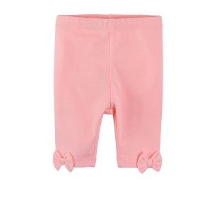 Pink leggings with bows