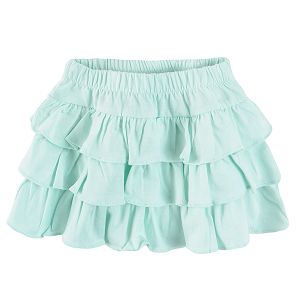 Light blue skirt with ruffle and elastic band