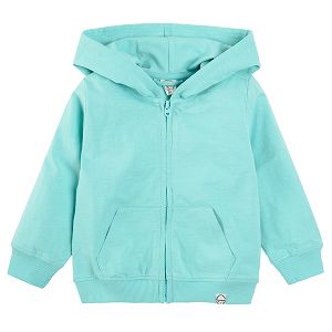 Blue zip through hoodie