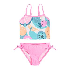 Bikini swimming suit with fruit print and UV+50 protection