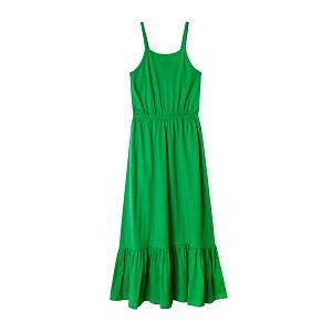 Green maxi strap dress