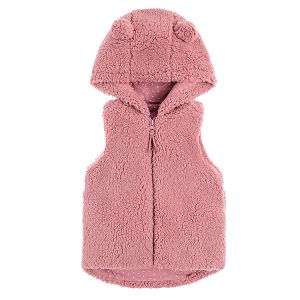 Pink hooded vest