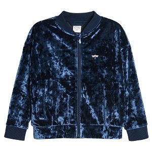 Navy blue zip through sweatshirt