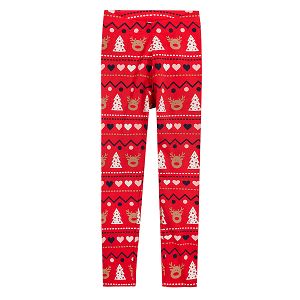 Red Christmas jeggings