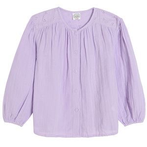 Violet long sleeve blouse