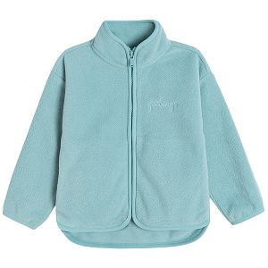 Light mint zip through sweatshirt