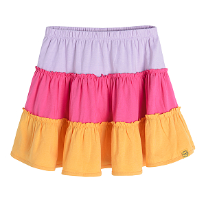 Light violet fucshia yellow skirt