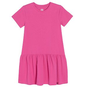Pink short sleeve casual dress