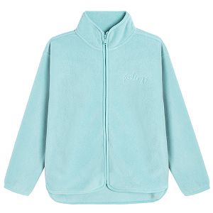 Light mint zip through sweatshirt