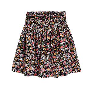 Graphite floral mini skirt
