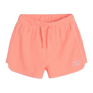 Fluo pink shorts with adjustable waist