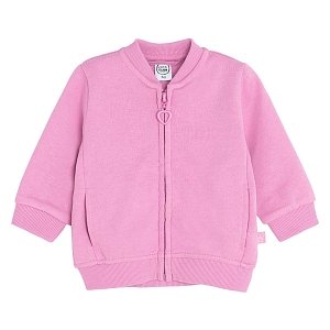 Fuchsia zip through sweatshirt