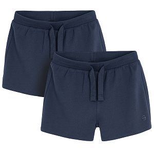 Dark blue shorts with adjustable waist- 2 pack