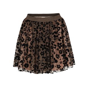 Brown animal print skirt