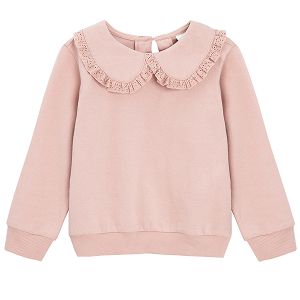 Pink sweatshirt with colar