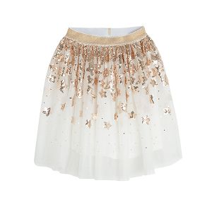Gold tulle skirt