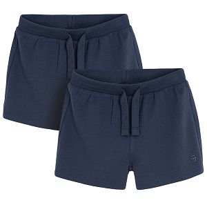 Navy blue shorts with adjustable waist