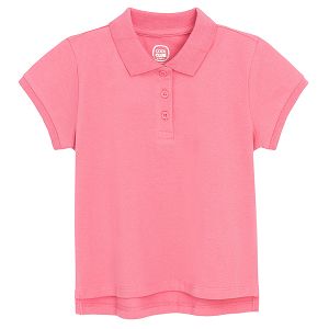 Μπλούζα κοντομάνικη πόλο ροζ