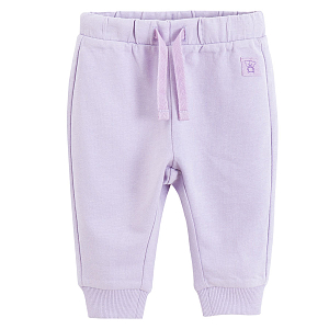 Purple sweatpants with cord