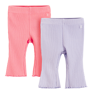 Purple and pink wide leg leggings- 2 pack