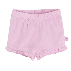 Lilac shorts with ruffle