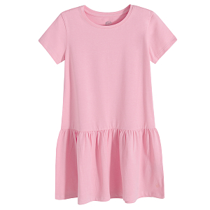Pink short sleeve dress