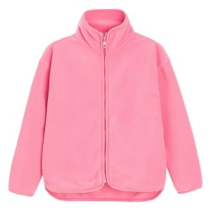Pink zip through cardigan