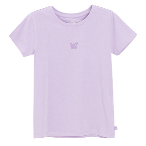 Purple short sleeve T-shirt