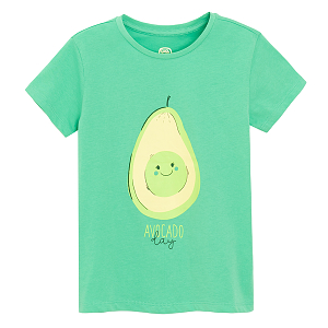 Green T-shirt with avocado print
