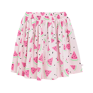 Pink skirt with watermelon print
