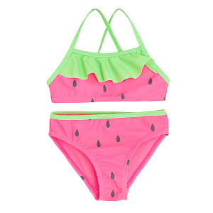 Bikini with watermelon pattern