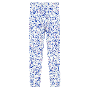 Blue floral leggings