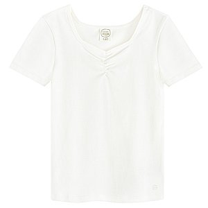 White T-shirt with V neck
