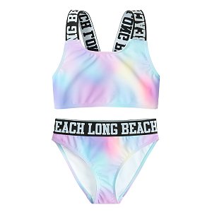 Μαγιό μπικίνι 2 τμχ. μωβ με εφέ tie dye