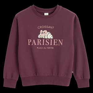 Φούτερ μπορντό με στάμπα PARISIEN