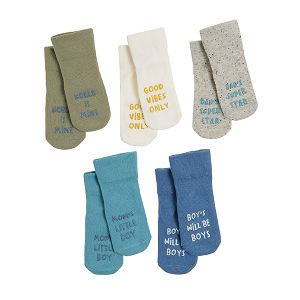 Anti-slip socks 5-pack