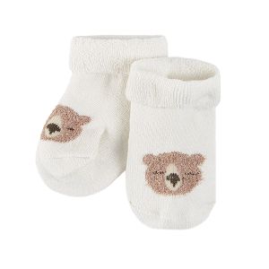 White socks with bear print socks